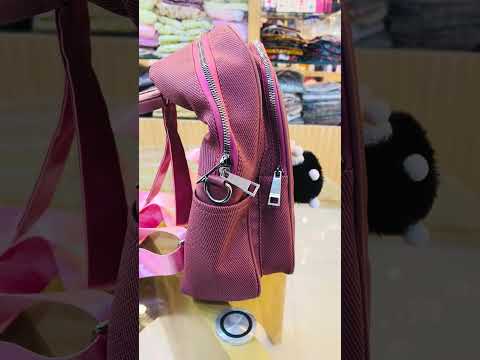 Lulu Multi-Zip Convertible Backpack Purse – Trendy Nylon & Faux Leather Mini Bag B002