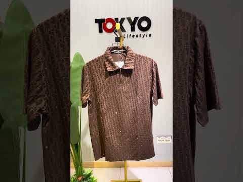 Men's Premium Zip Collar Patterned Polo T-Shirt 092