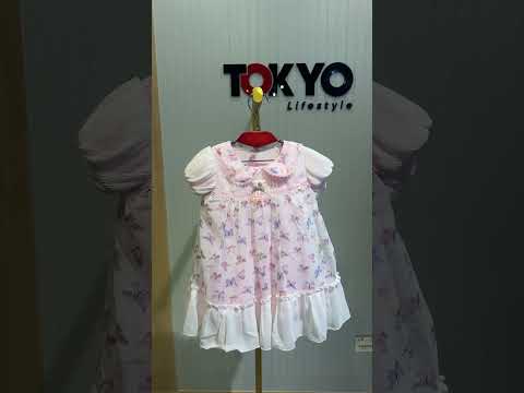 Baby Girls Butterfly Print Chiffon Frock Set with Bloomers 187