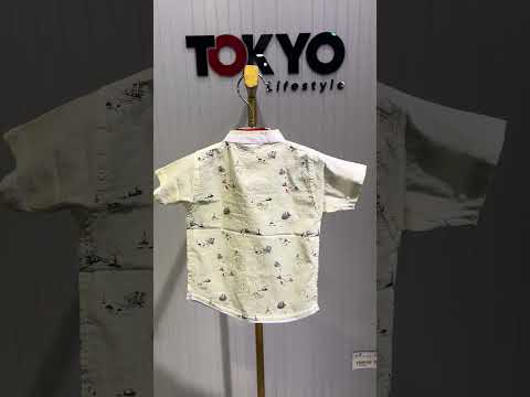 Baby Boys Boat Print Shirt & Shorts Set-C56
