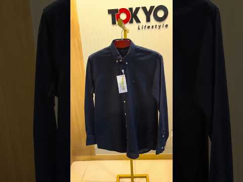 TMS Signature Solid Cotton Shirt 110 Navy