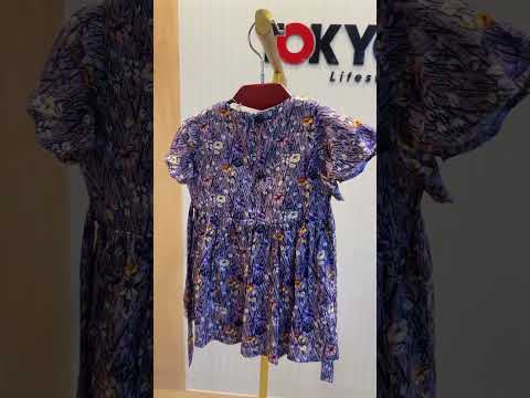 Kids Floral Printed Top & Skirt Set - Lavender Purple