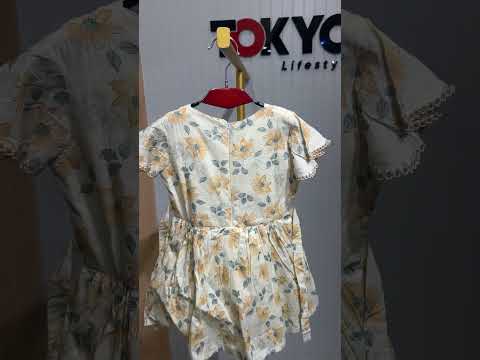 Baby Girls Floral Party Dress Set with Inner Shorts 181