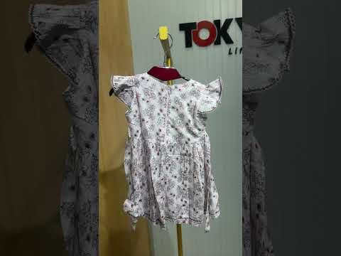 Girls Floral Embroidered Cotton Frock Set 0204