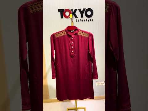 Boys Premium Maroon Panjabi with Shoulder Embroidery 1212