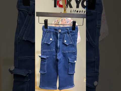 Baby Girls Floral Top & Navy Denim Pant Set 151