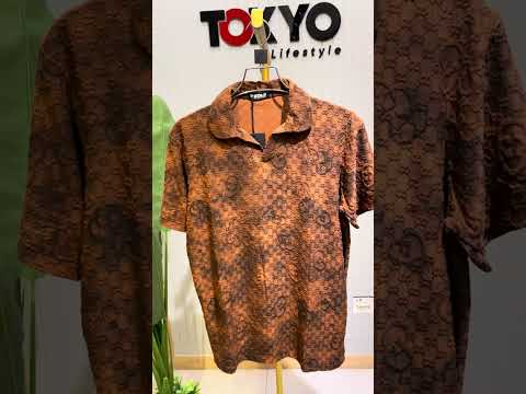 Men's Premium Textured Jacquard Polo T-Shirt – Black (Soft Collar, Luxury Pattern) 252
