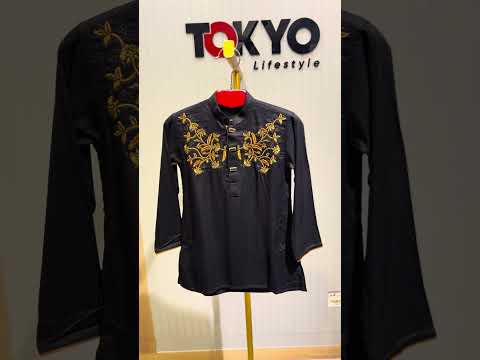 Boys Premium Embroidered Black Panjabi 1217