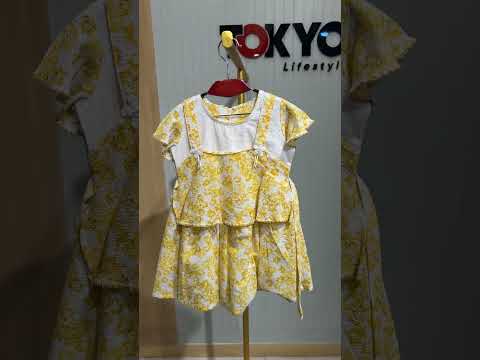 Girls' "Hello Summer" Floral Print Cotton Dress 12
