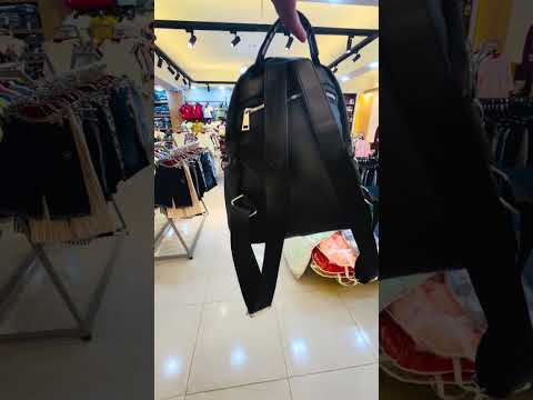 Lulu Multi-Zip Convertible Backpack Purse – Trendy Nylon & Faux Leather Mini Bag B002