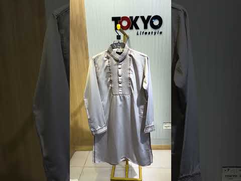 Gatsby Premium Panjabi for Men – Classic Fit | Eid & Festive Wear 09-SILVER