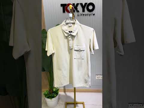 GATSBY Mens Polo T-shirt Cream Off-White 2009