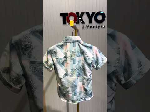 Boys Printed Short Sleeve Shirt & Denim.409