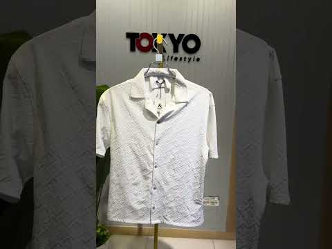 Men's Premium Open collar Shirt – White Textured Jacquard 1008