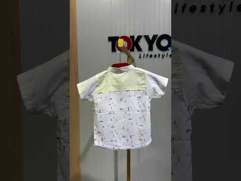 Baby Boys Sailboat Printed Shirt & Shorts Set –91