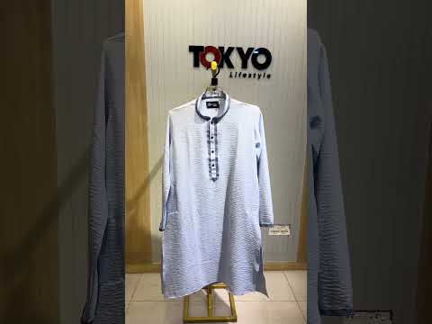 GATSBY Mens Panjabi KE2609 Sky