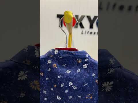 Boys Floral Print Mandarin Collar Casual Shirt 1424