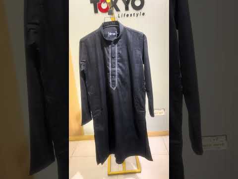 GATSBY Mens Panjabi KE2609 Black
