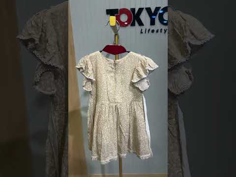 Girls Floral Lace Party Dress with Inner Shorts – Pastel Collection.194