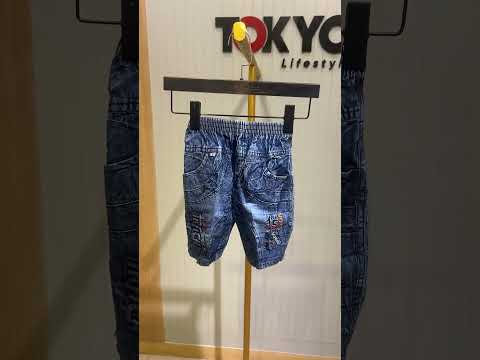Kids Premium Printed Shirt & Denim Shorts Set 408