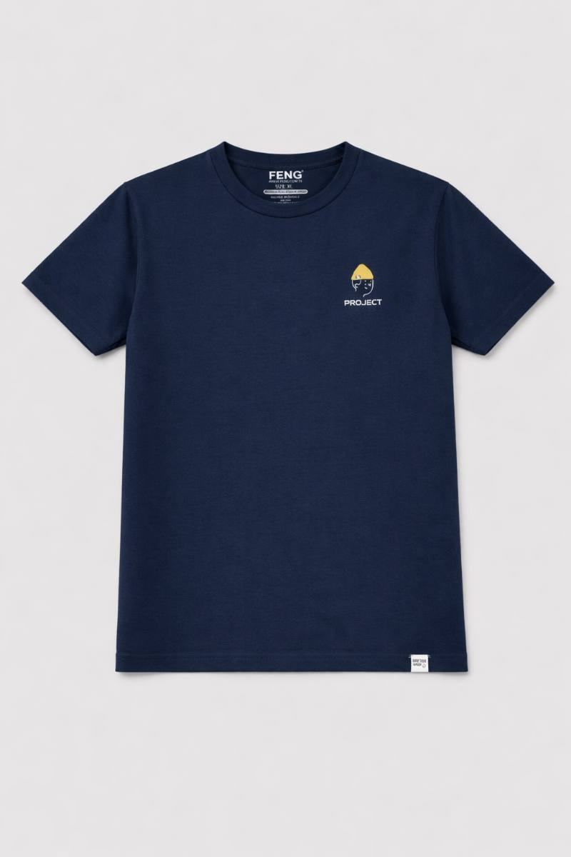 Gatsby Typography Printed T-Shirt for Men – Premium Cotton Regular Fit 1421-NAVY