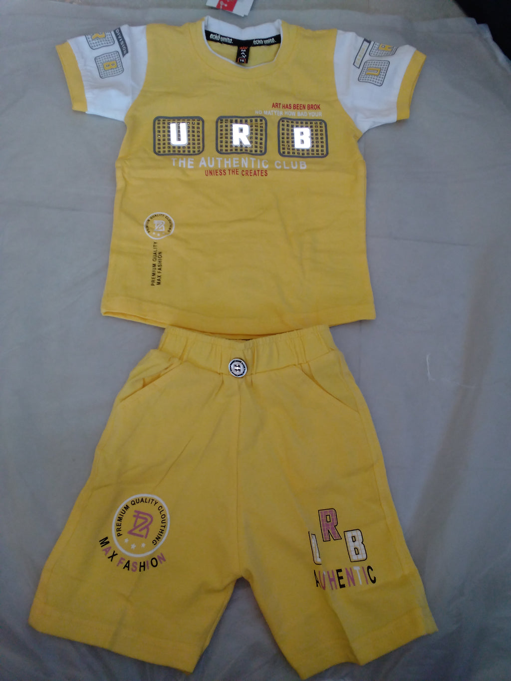 Boys URB The Authentic Club Summer T-Shirt & Shorts Set 348