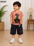 Boys Archive Graphic T-Shirt & Cargo Shorts Set – BO187