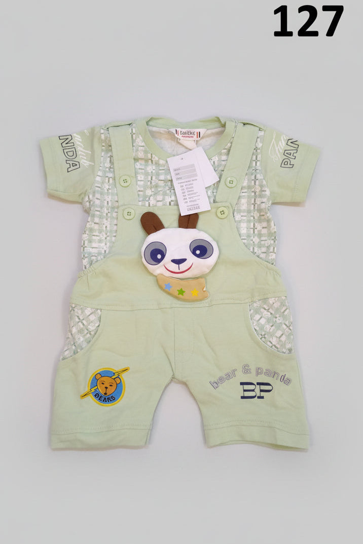 Bear & Panda Baby Dungaree Set 127