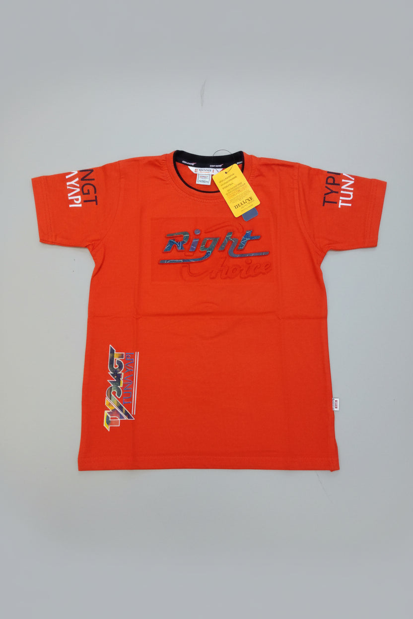 Boys “Right Choice” Graphic T-Shirt – Premium Casual Cotton Tee..308..
