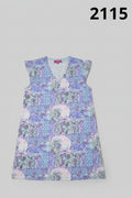 Girls  Floral Graphic Casual T- Shirt Dress 2115