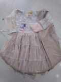 Girls  Embroidered Party Wear Gown Set -C114