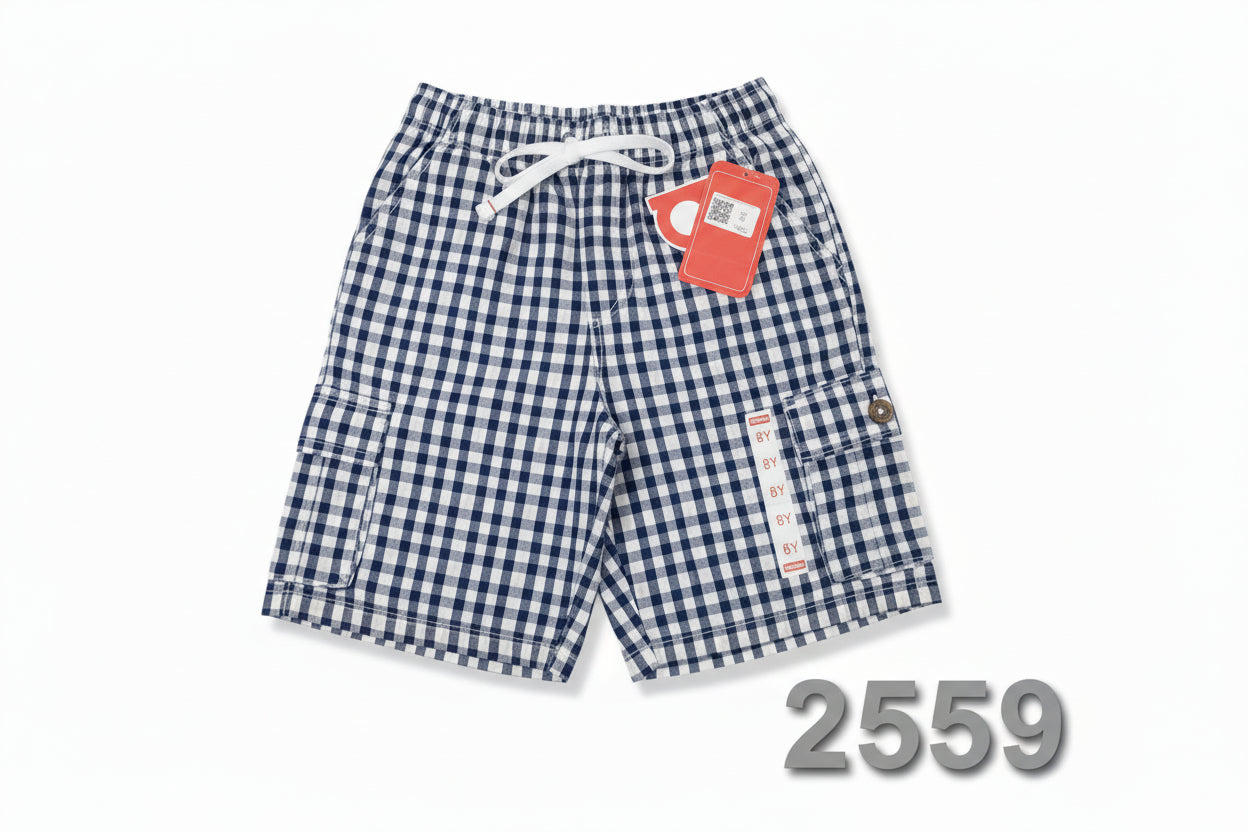 Kids Lobster Print Cotton Shorts-C25