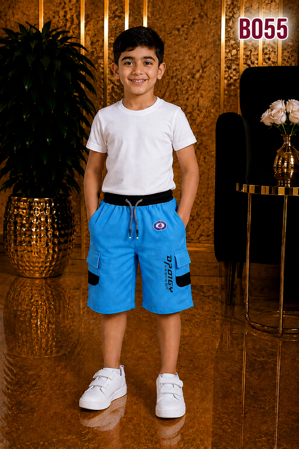 Baby Boys Printed Shorts-BO55