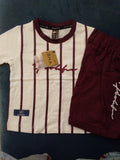 Kids Premium Stripe T-Shirt & Shorts Set-354