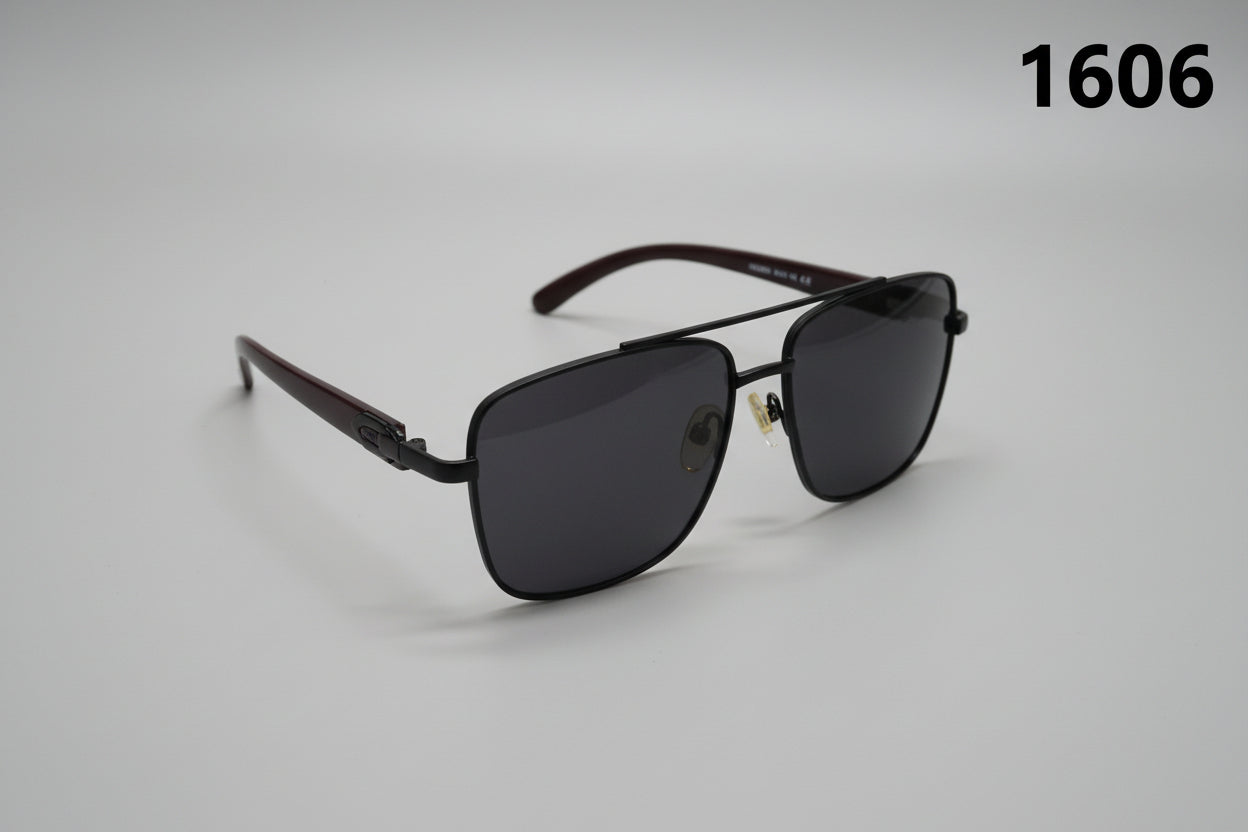 Classic Matte Square Frame Sunglasses 1606