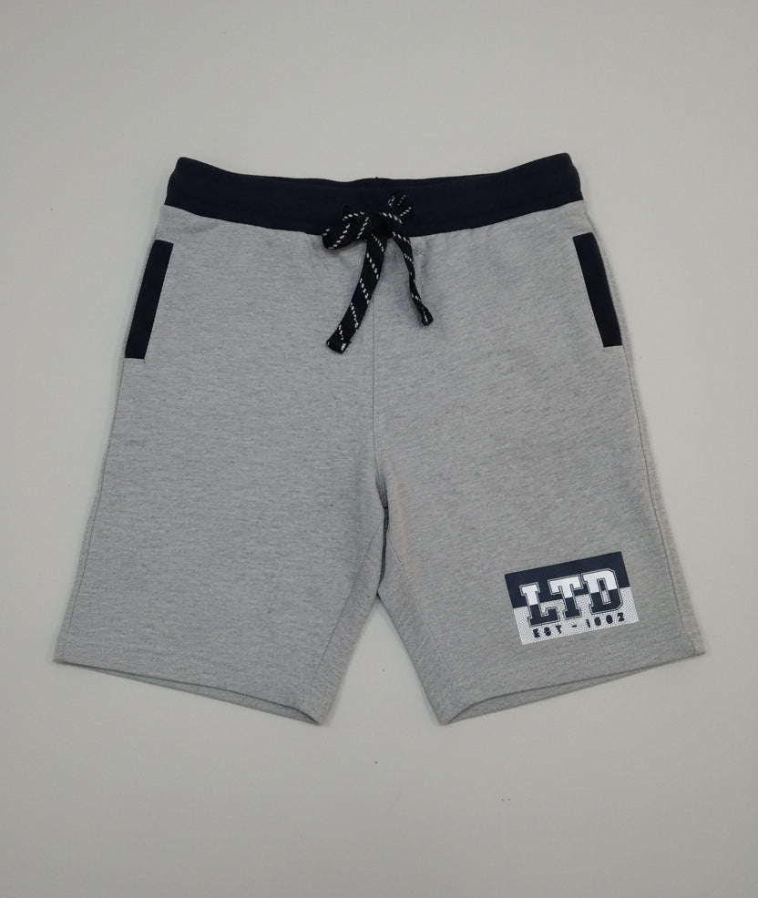 Men’s Charcoal Casual Knit Shorts with Drawstring 2342