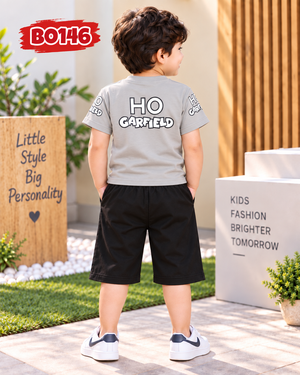 Premium Boys  Graphic T-Shirt & Shorts Set-BO146