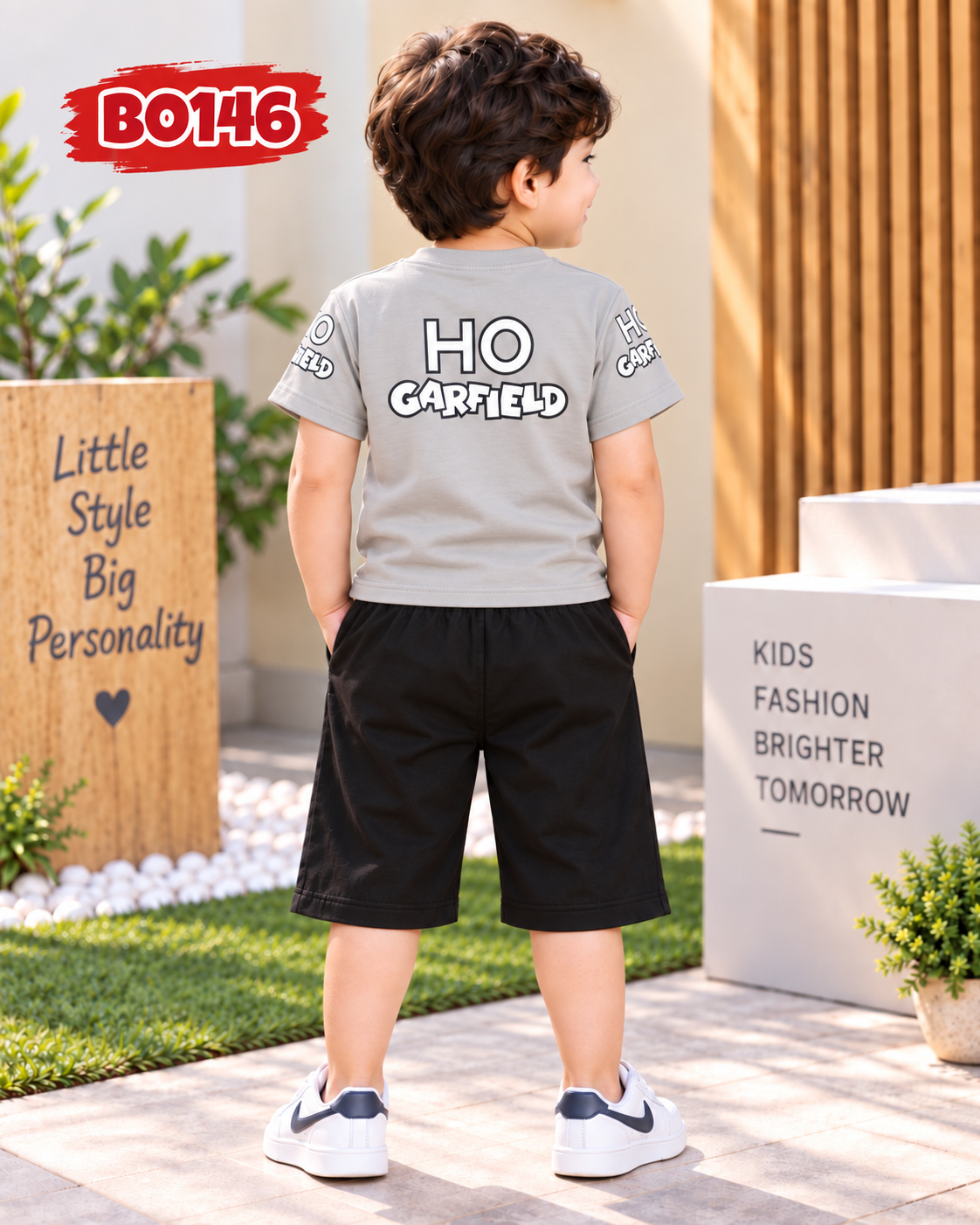 Premium Boys  Graphic T-Shirt & Shorts Set-BO146