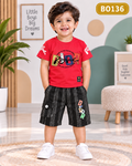 Premium Boys Graphic T-Shirt & Cargo Shorts Set-BO136