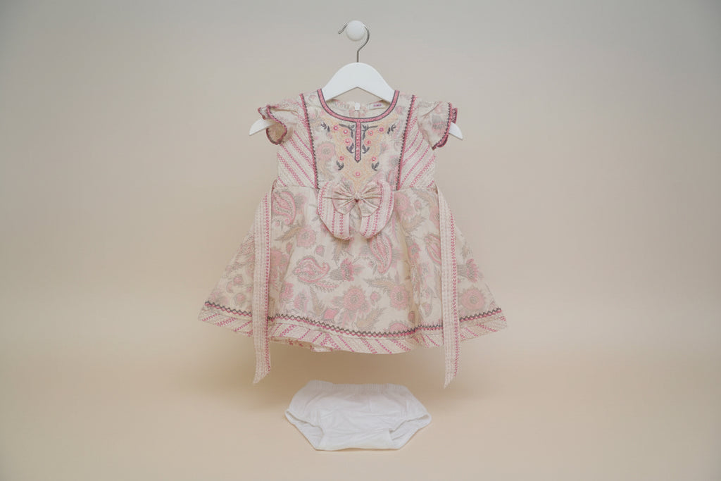 Baby Girls Floral Frock Dress Set with Bloomers (Pack of Variants) 339