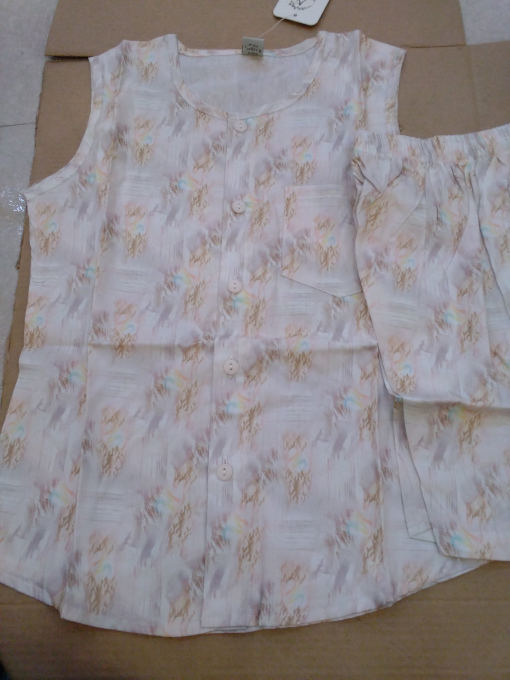 Boys Sleeveless Floral Printed Nima Set 170