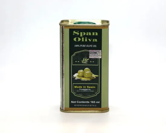 Span Oliva 100% Pure Olive Oil – Made in Spain (165ml Tin Pack)