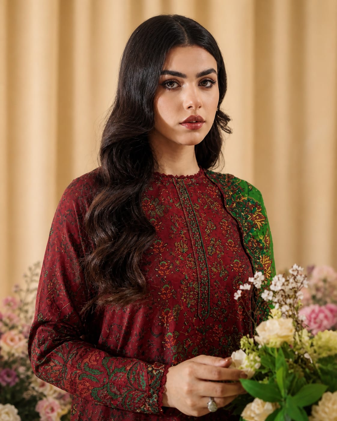 Luxury Digital Printed Lawn Three Piece Set-C253
