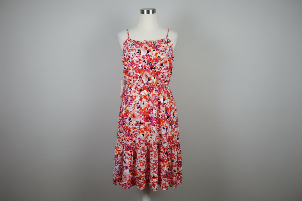 Girls Bird & Floral Printed Dress-3315