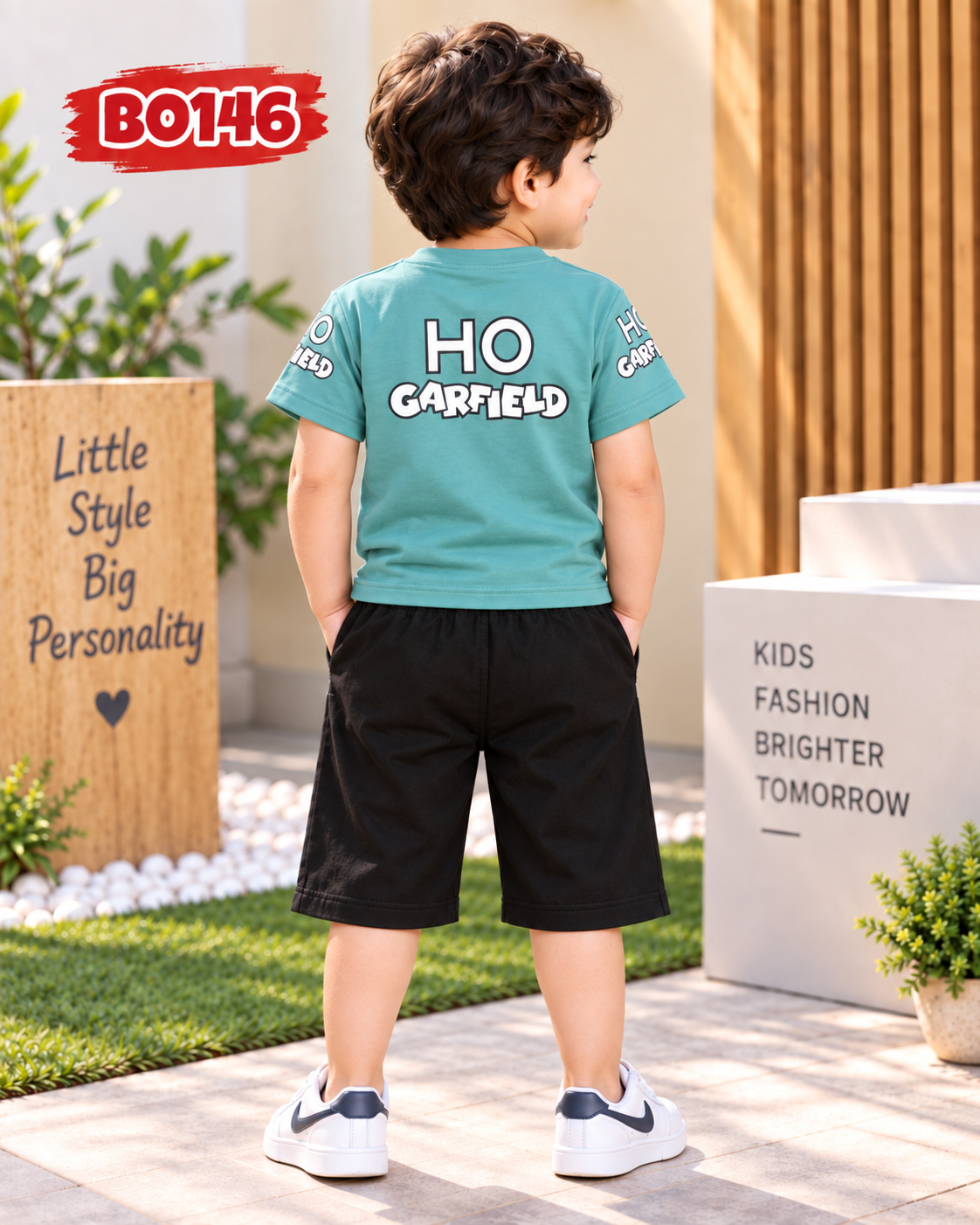 Premium Boys  Graphic T-Shirt & Shorts Set-BO146