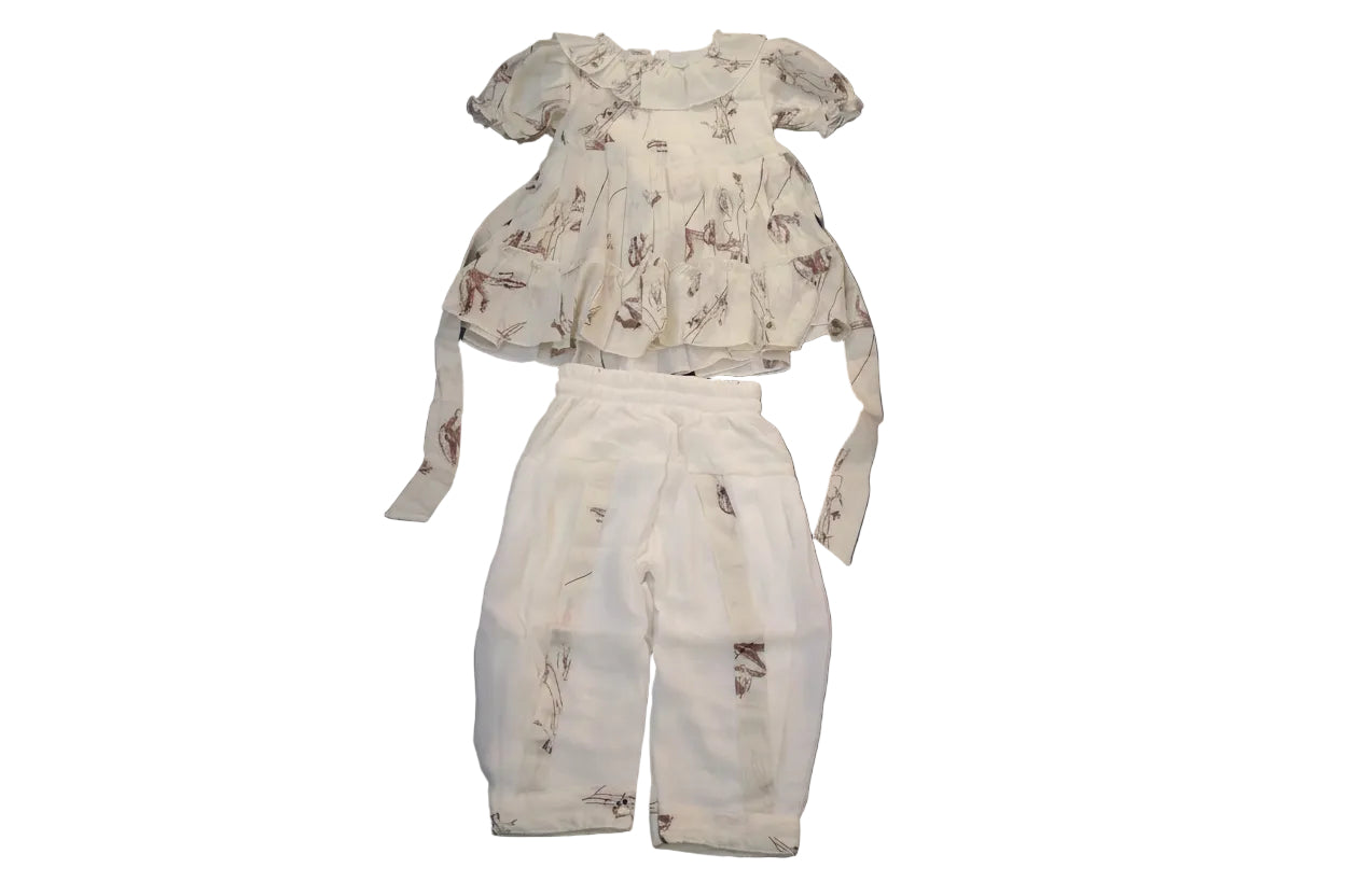 Girls Printed Top & Pant Set A81