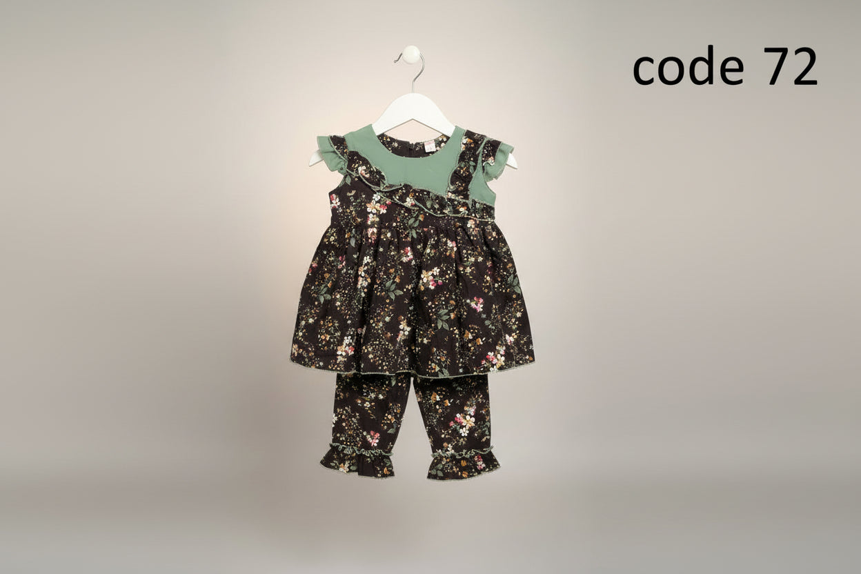 Baby Girls Floral Dress & Shorts Set 72