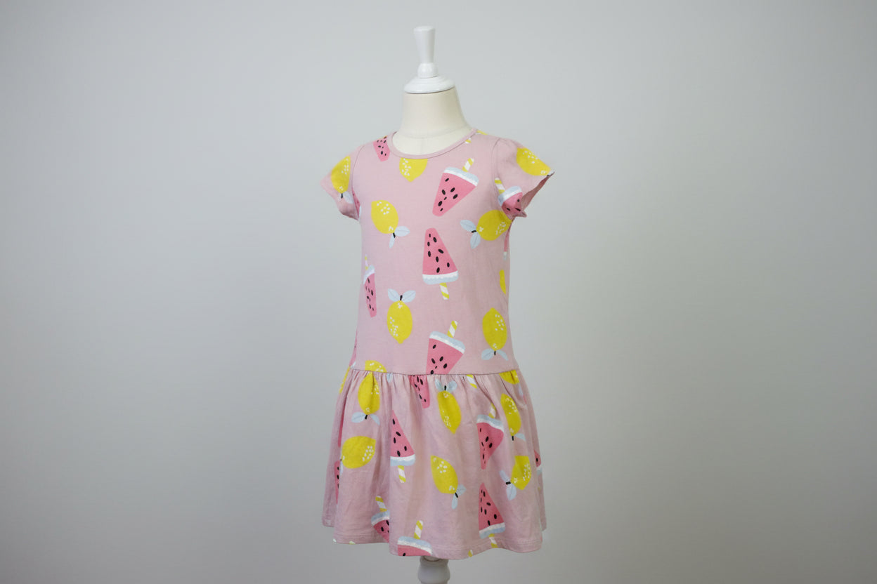 Girls Bird & Floral Printed Dress 3333