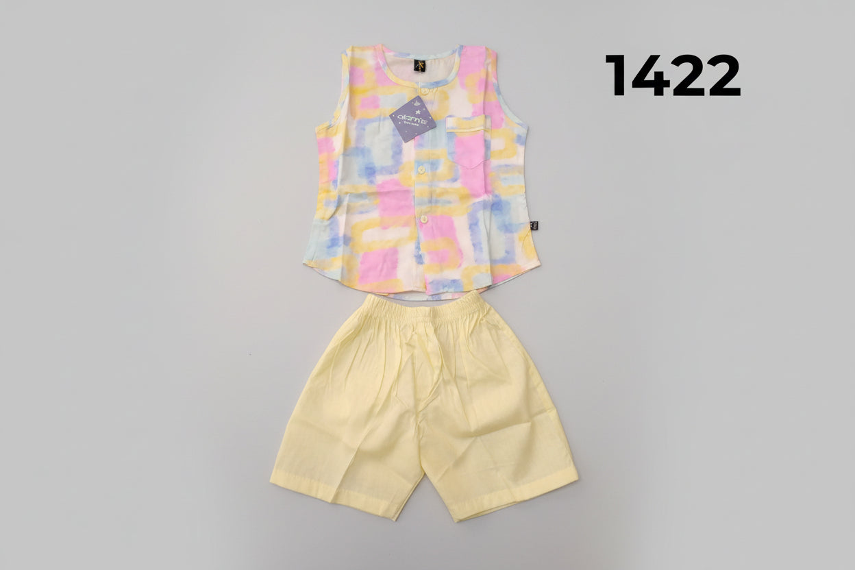 Baby Boys Abstract Print Shirt & Shorts Set-C52