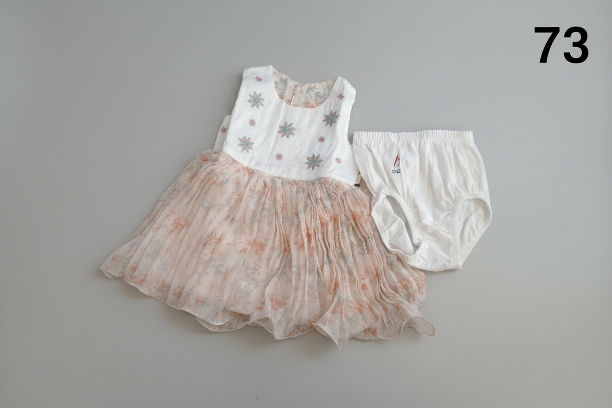 Girls Floral Dress Set with Bloomers 73